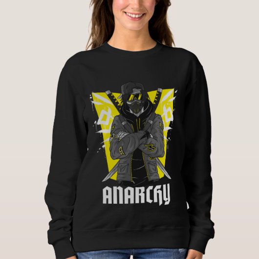 Anti Hierarchy a Society without a hierarchy warri Sweatshirt (Vorderseite)
