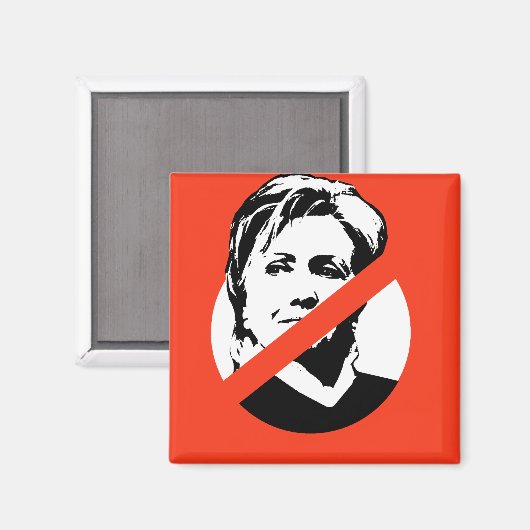ANTI-HILLARY CLINTON MAGNET (Vorderseite/Rückseite)