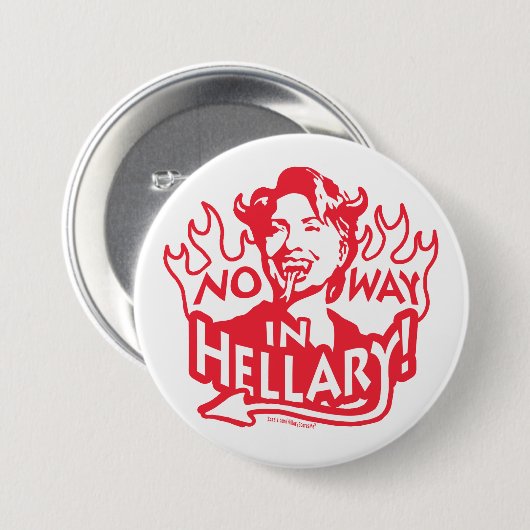 Anti-Hillary-Höllen-Satin-Teufel-Hexe Button (Vorne & Hinten)