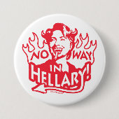 Anti-Hillary-Höllen-Satin-Teufel-Hexe Button (Vorderseite)