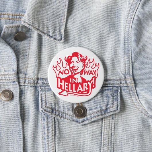 Anti-Hillary-Höllen-Satin-Teufel-Hexe Button (Beispiel)