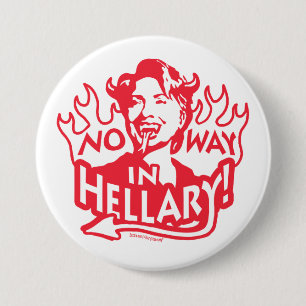 Anti-Hillary-Höllen-Satin-Teufel-Hexe Button