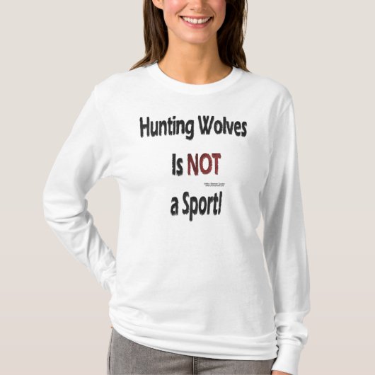 Anti-Hunting-Wolf-Damen-langes Hülsen-Shirt T-Shirt (Vorderseite)