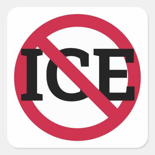 Anti-ICE-Aufkleber Quadratischer Aufkleber (Vorderseite)