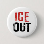 Anti ICE Out Political Activism Protest Button (Vorderseite)