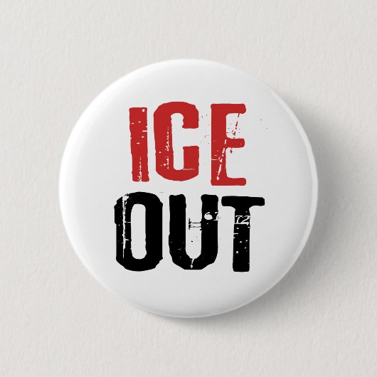 Anti ICE Out Political Activism Protest Button (Vorderseite)