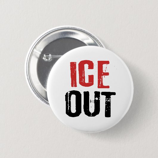 Anti-ICE-Out Politische Aktivismus Protest Button (Vorne & Hinten)