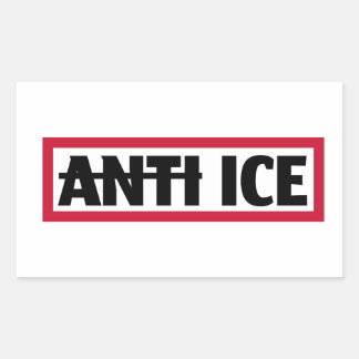 Anti ICE Rechteckiger Aufkleber