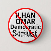 Anti-Ilhan Omar Demokratischer Sozialist Button (Vorderseite)