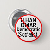Anti-Ilhan Omar Demokratischer Sozialist Button (Vorne & Hinten)