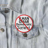 Anti-Ilhan Omar Demokratischer Sozialist Button (Beispiel)