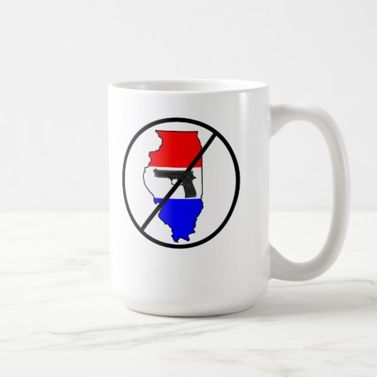 Anti-Illinois Gewehr-Tasse Kaffeetasse (Rechts)