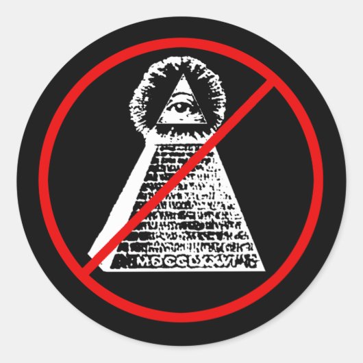 Anti-Illuminati-Aufkleber Runder Aufkleber (Vorderseite)