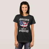 Anti Immigration Reform America No Border USA Flag T-Shirt (Vorne ganz)