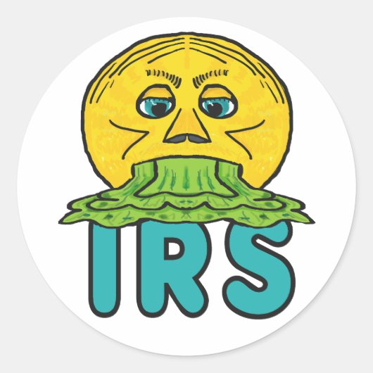 Anti-IRS Runder Aufkleber (Vorderseite)