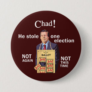 Anti-Jeb Bush 2016 Button