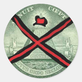 Anti jetzt runder aufkleber