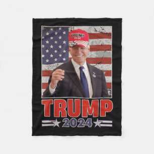 Anti Joe Biden Funny Konservativer Donald Trump 2 Fleecedecke