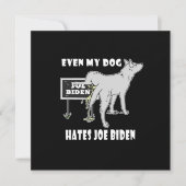 Anti Joe Biden My Dog hasst biden politischen Humo Karte (Vorderseite)