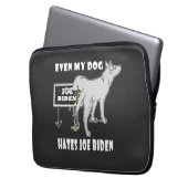 Anti Joe Biden My Dog hasst biden politischen Humo Laptopschutzhülle (Vorderseite Links)