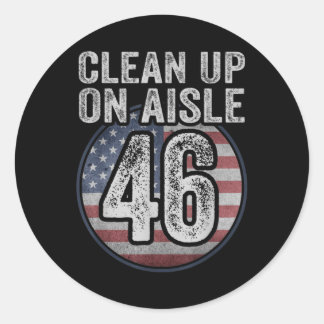 Anti Joe Biden Trump 2024 Back America Clean Up Runder Aufkleber