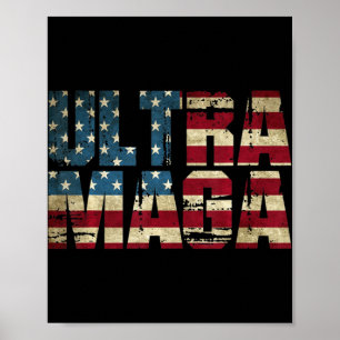 Anti Joe Biden Ultra Maga American Flag Beste Gesc Poster