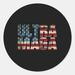 Anti Joe Biden Ultra Maga American Flag Beste Gesc Runder Aufkleber