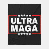 Anti Joe Biden Ultra Maga Fleecedecke (Vorderseite)