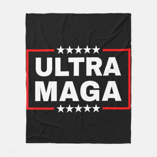 Anti Joe Biden Ultra Maga Fleecedecke (Vorderseite)