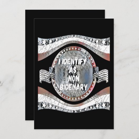 Anti-Joe Biden Zitat, ich identifiziere mich als n Begleitkarte (Vorne/Hinten)