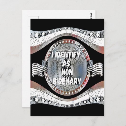 Anti-Joe Biden Zitat, ich identifiziere mich als n Postkarte (Vorne/Hinten)