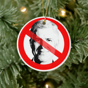 Anti-Justiz Neil Gorsuch Durchgestrichenes Gesicht Keramik Ornament