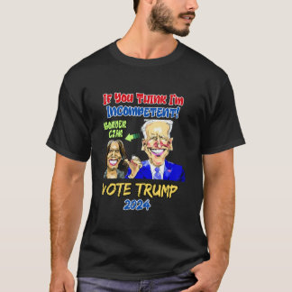 Anti Kamala Harris 2024 Grenzzar inkompetent Vo T-Shirt