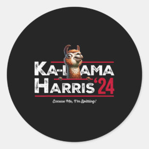 Anti Kamala Harris 24 Pro Trump 2024 Spaß Ka-llam Runder Aufkleber