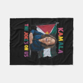 Anti Kamala Harris Palestine Flag Fleecedecke (Vorderseite (Horizontal))