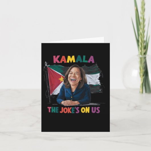 Anti Kamala Harris Palestine Flag Karte (Vorderseite)