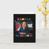 Anti Kamala Harris Palestine Flag Karte (Gelbe Blume)