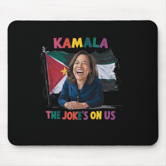 Anti Kamala Harris Palestine Flag Mousepad (Vorne)