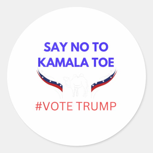 Anti Kamala Harris Runder Aufkleber (Vorderseite)