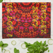 "Anti-Ketschup" Mandala Teetuch Geschirrtuch (Gefaltet)