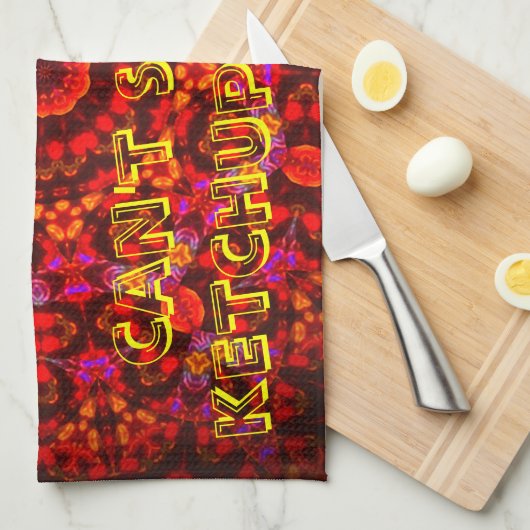 "Anti-Ketschup" Mandala Teetuch Geschirrtuch (Viertel Falte)