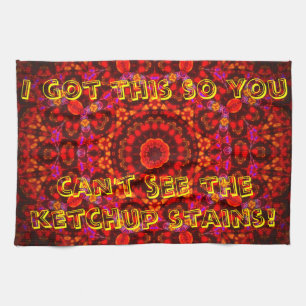 "Anti-Ketschup" Mandala Teetuch Geschirrtuch