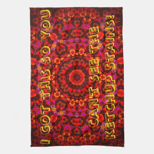 "Anti-Ketschup" Mandala Teetuch Geschirrtuch (Vertikal)