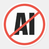 Anti-KI Runder Aufkleber (Vorderseite)