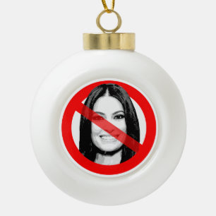 Anti Kimberly Guilfoyle verschwand das Gesicht Keramik Kugel-Ornament