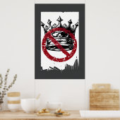 Anti-King Poster - Grunge Crown Protest Art (Küche)
