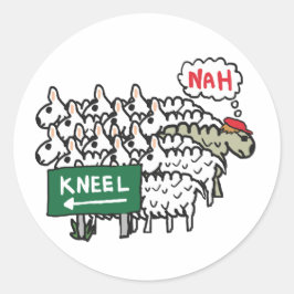 Anti-Kneeling Runder Aufkleber