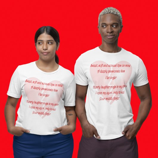 Anti-Liebe-Anti-Valentinstag-Gedicht T-Shirt