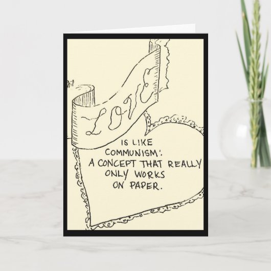 Anti-Liebe-Karte Feiertagskarte (Vorderseite)