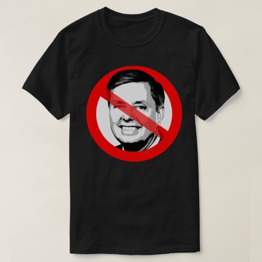 Anti Lindsey Graham Crossed Out Face T-Shirt (Design vorne)